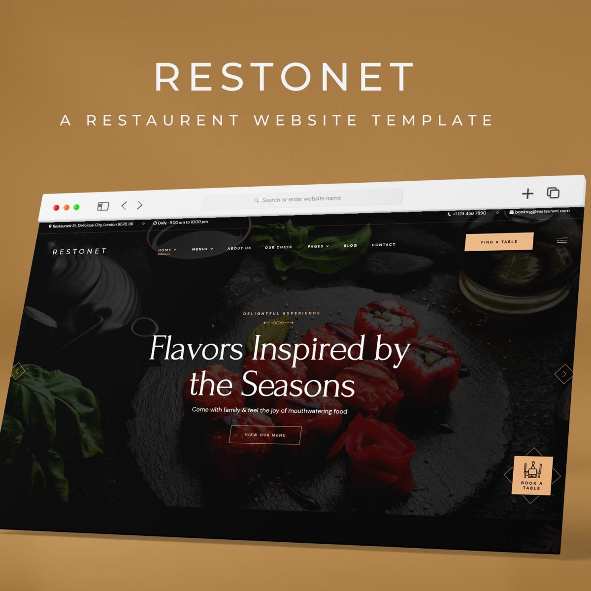Restonet - A Restaurant Website Template